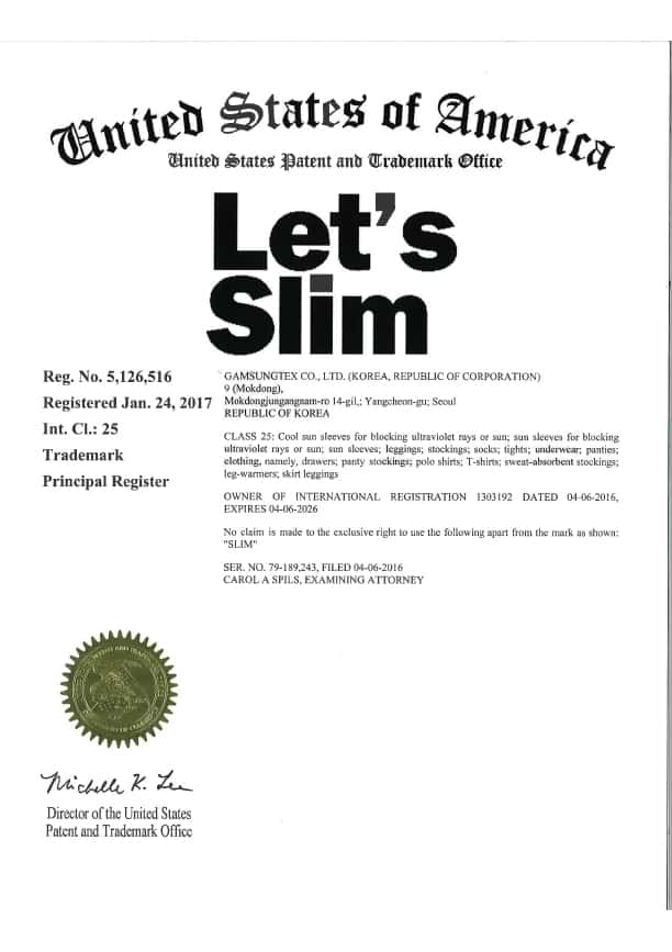 Let's Slim — United States trademark registration No. 5,126,516