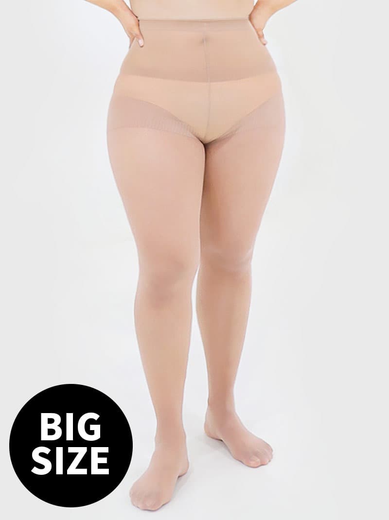 30D plus-size compression tights — fit shot